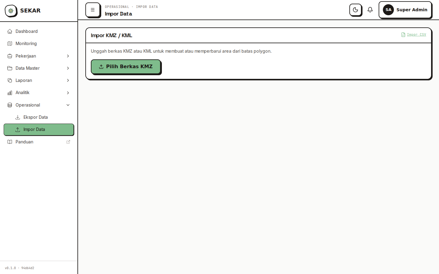 Import web