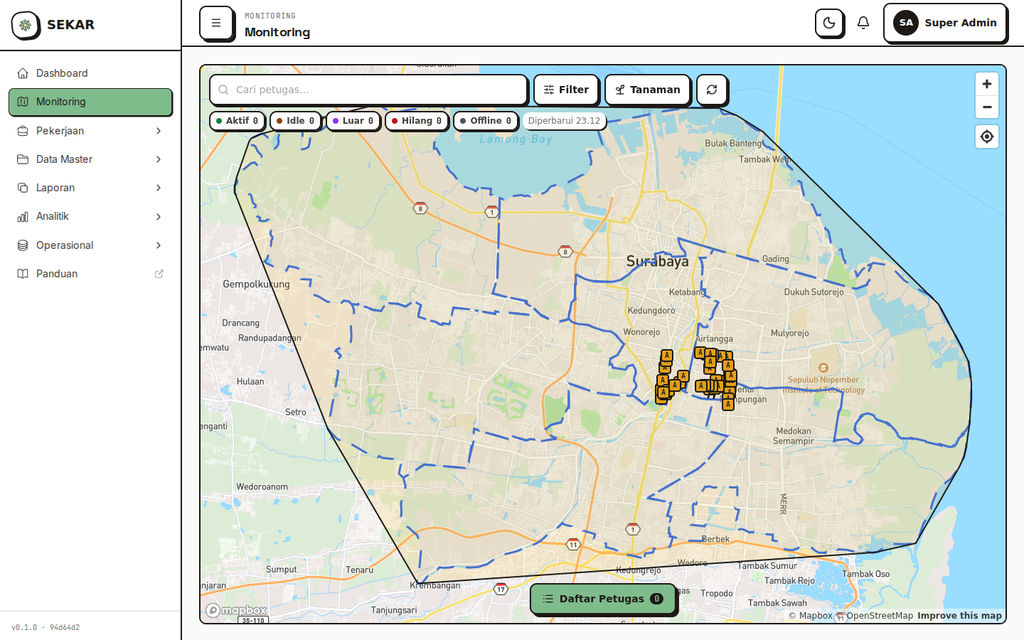 Monitoring web SEKAR