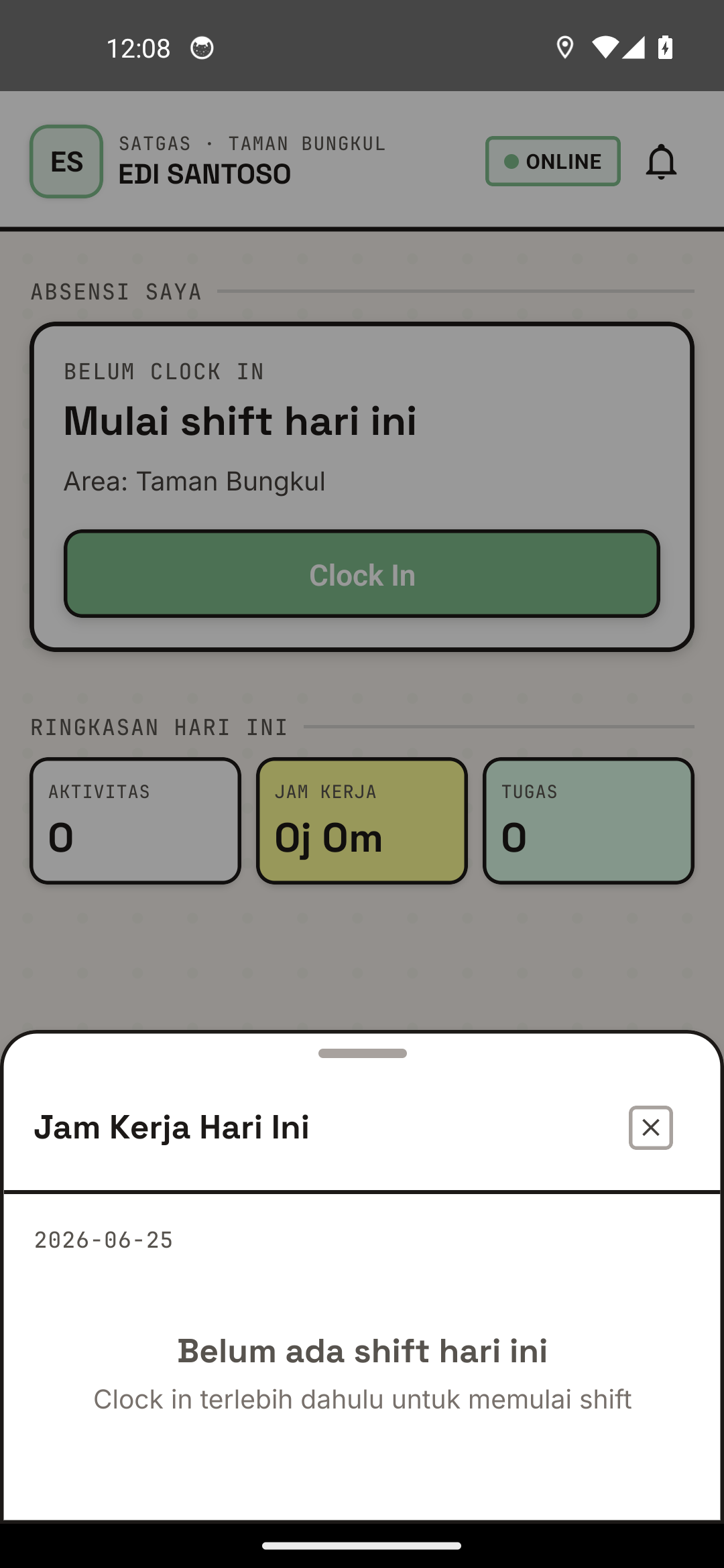 Riwayat kehadiran