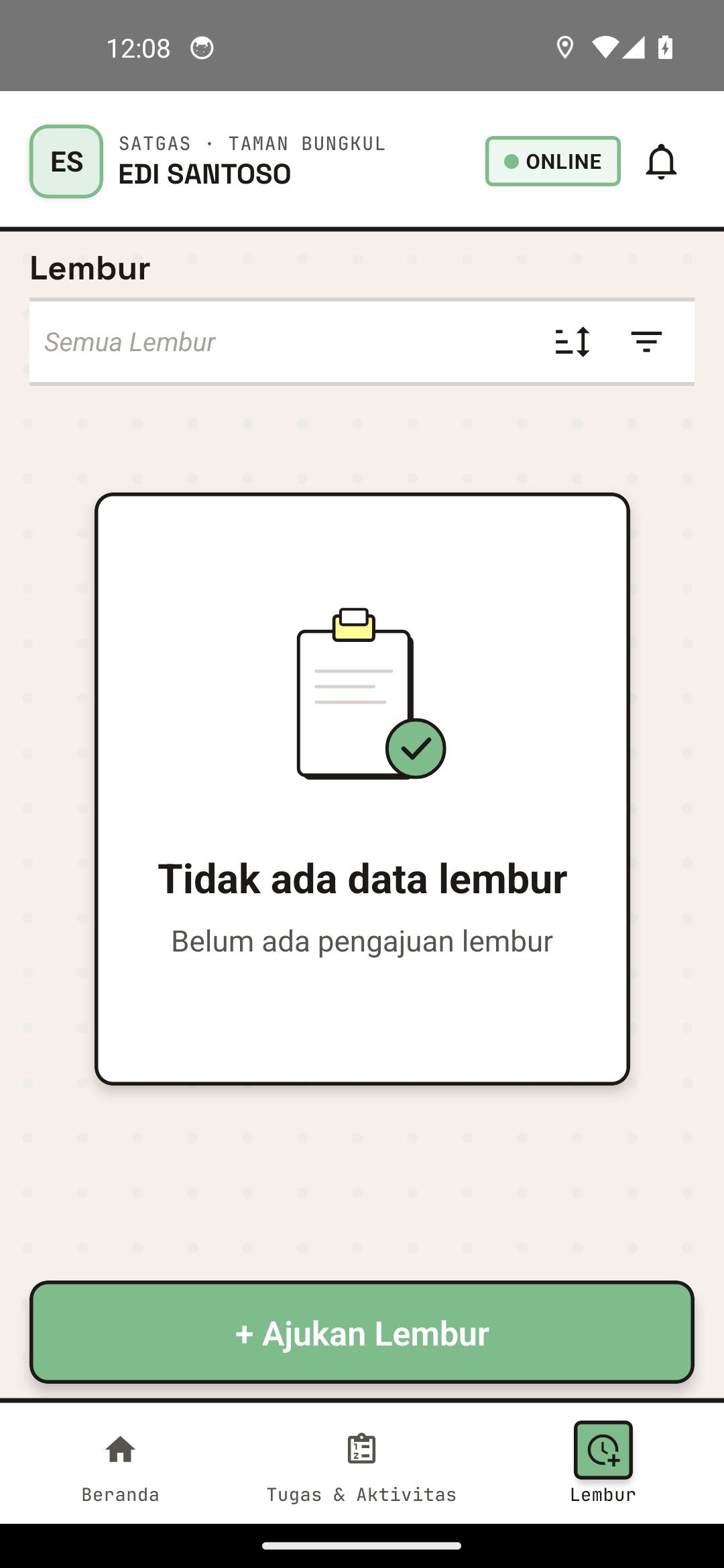 Layar lembur