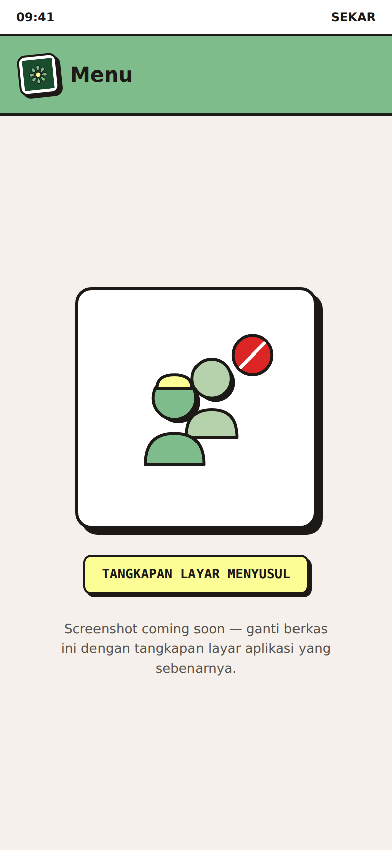 Menu aplikasi